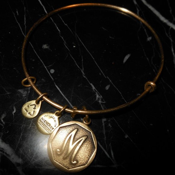 Alex And Ani Letter M Charm Retired Gold Russian B - Picture 5 of 6